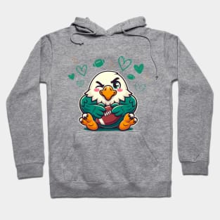 Cute Kawaii Philadelphia Eagles Love Hoodie